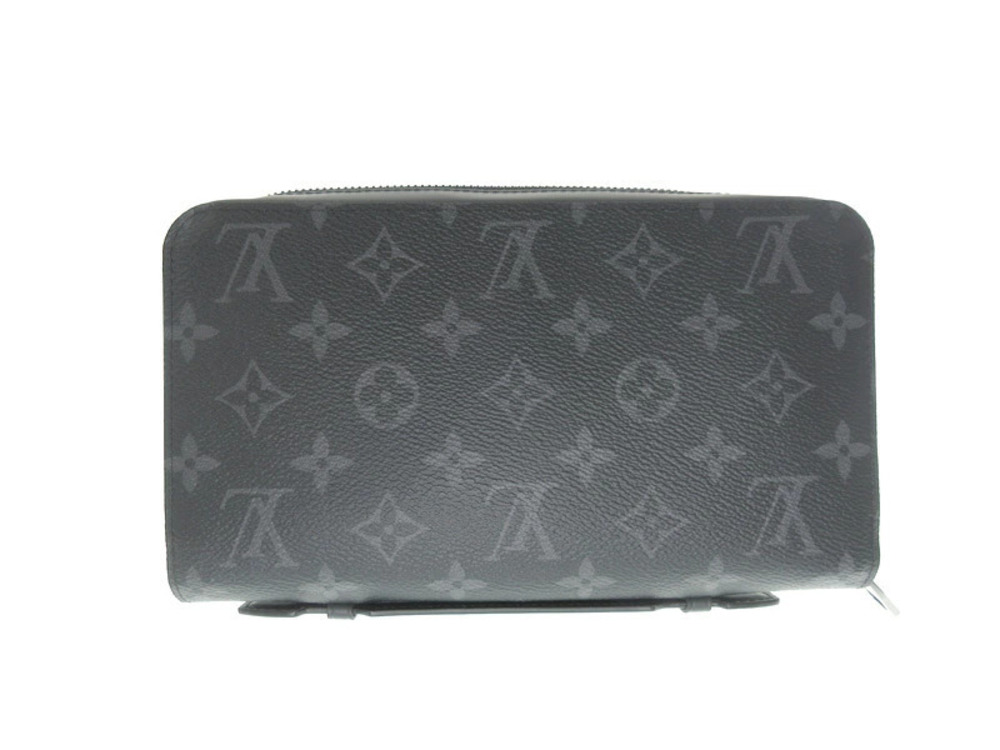 Louis Vuitton Shoulder Eclipse Wallet Bag Round Black Gray Zipper Zippy